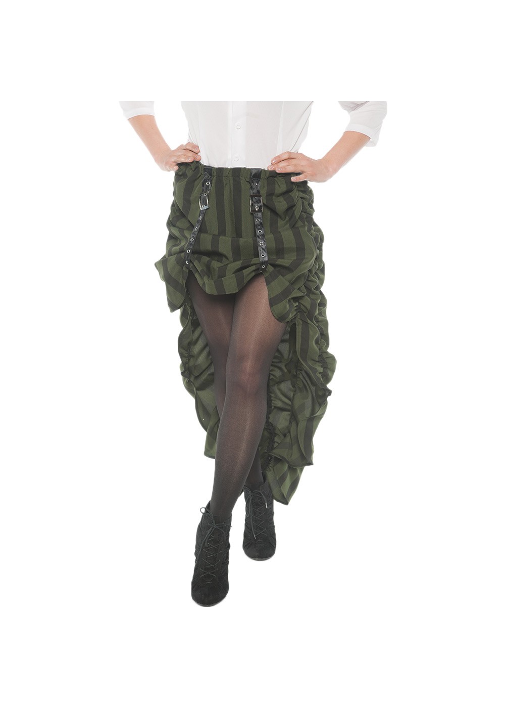 Green Steampunk Women Skirt