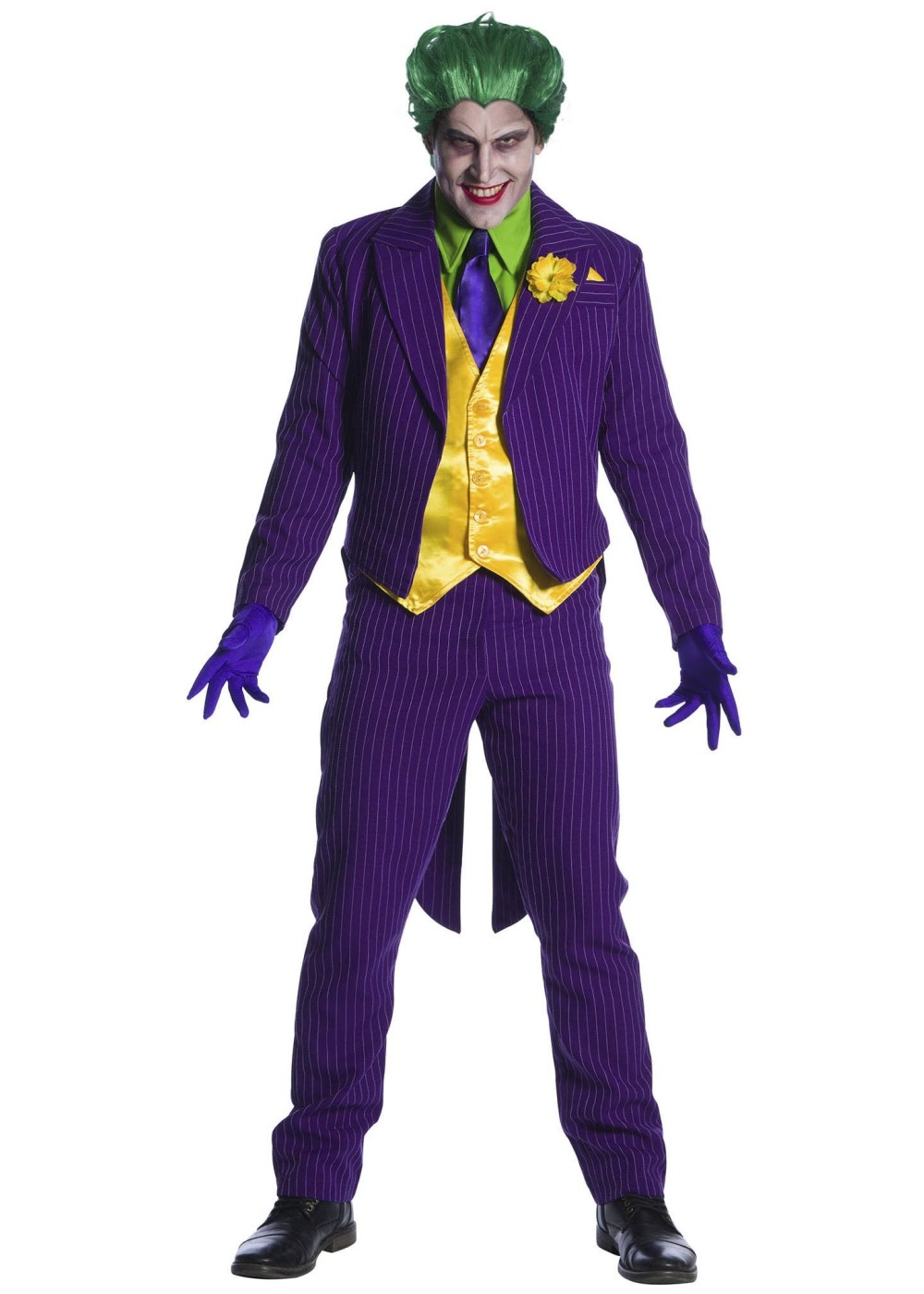 Mens The Joker Style Purple Villain Costume 