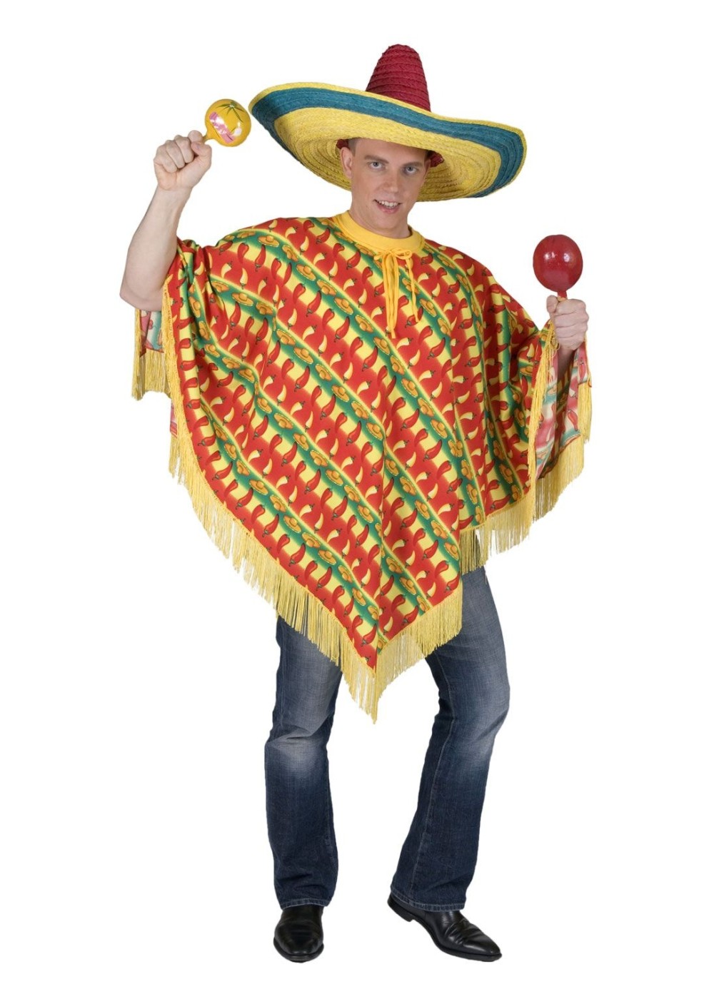 Forsendelse lys s Becks Mexican Fiesta Poncho - International Costumes
