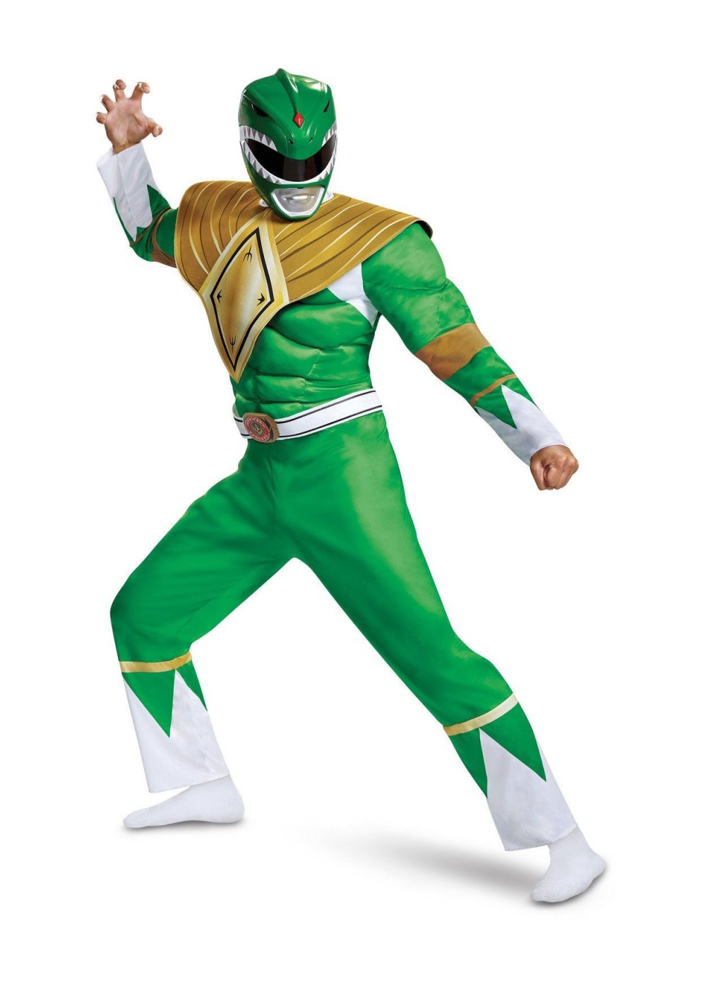 Mighty Morphin Green Ranger Mens Muscle Costume