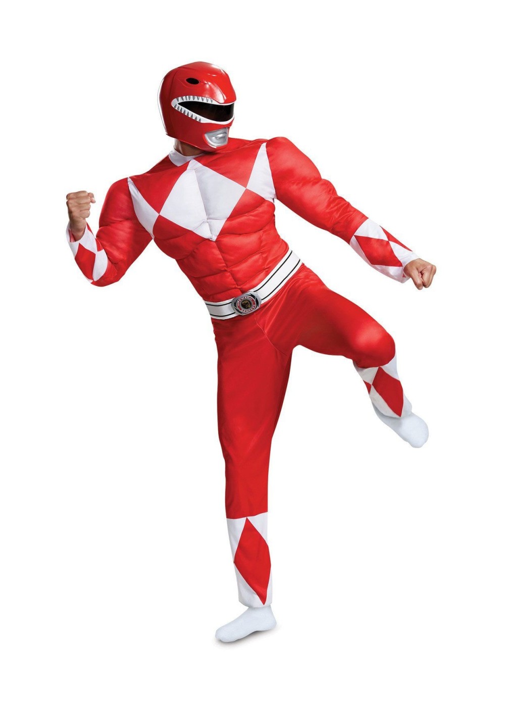 Mighty Morphin Red Ranger Mens Muscle Costume