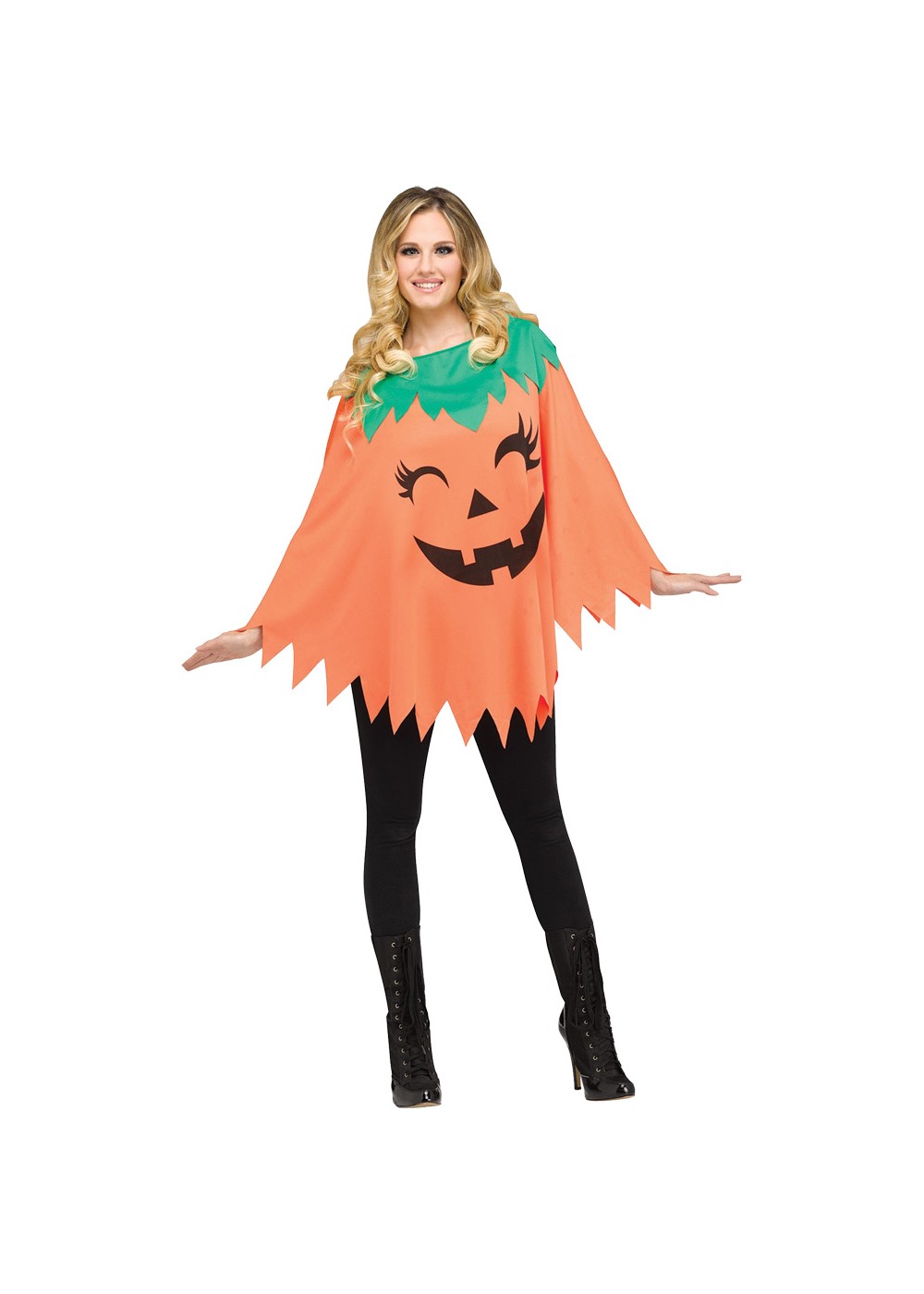 Pumpkin Womens Poncho