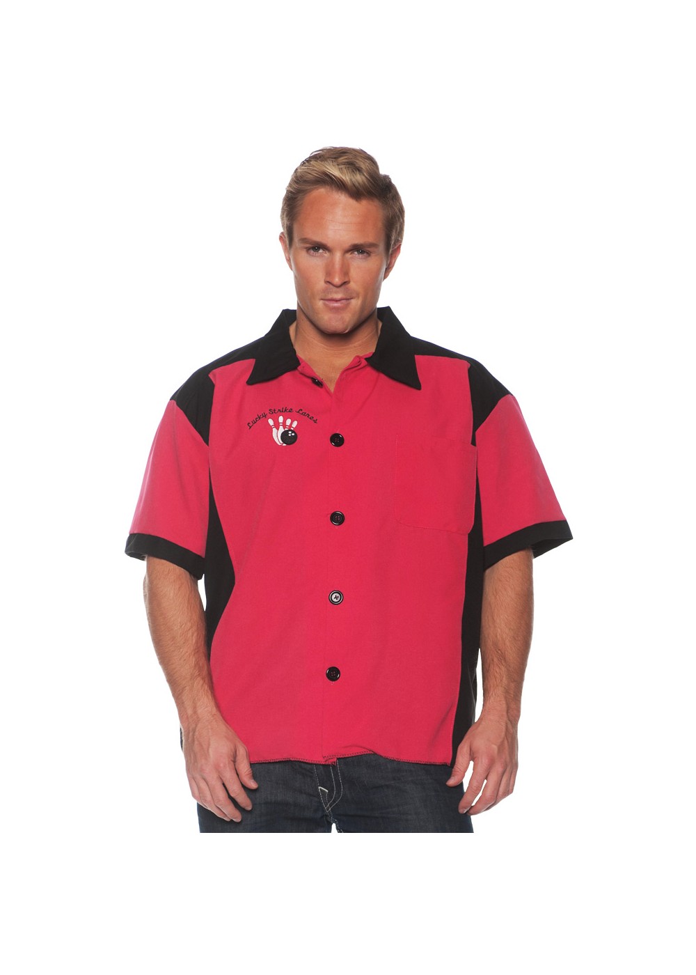 Mens Red Bowling Shirt
