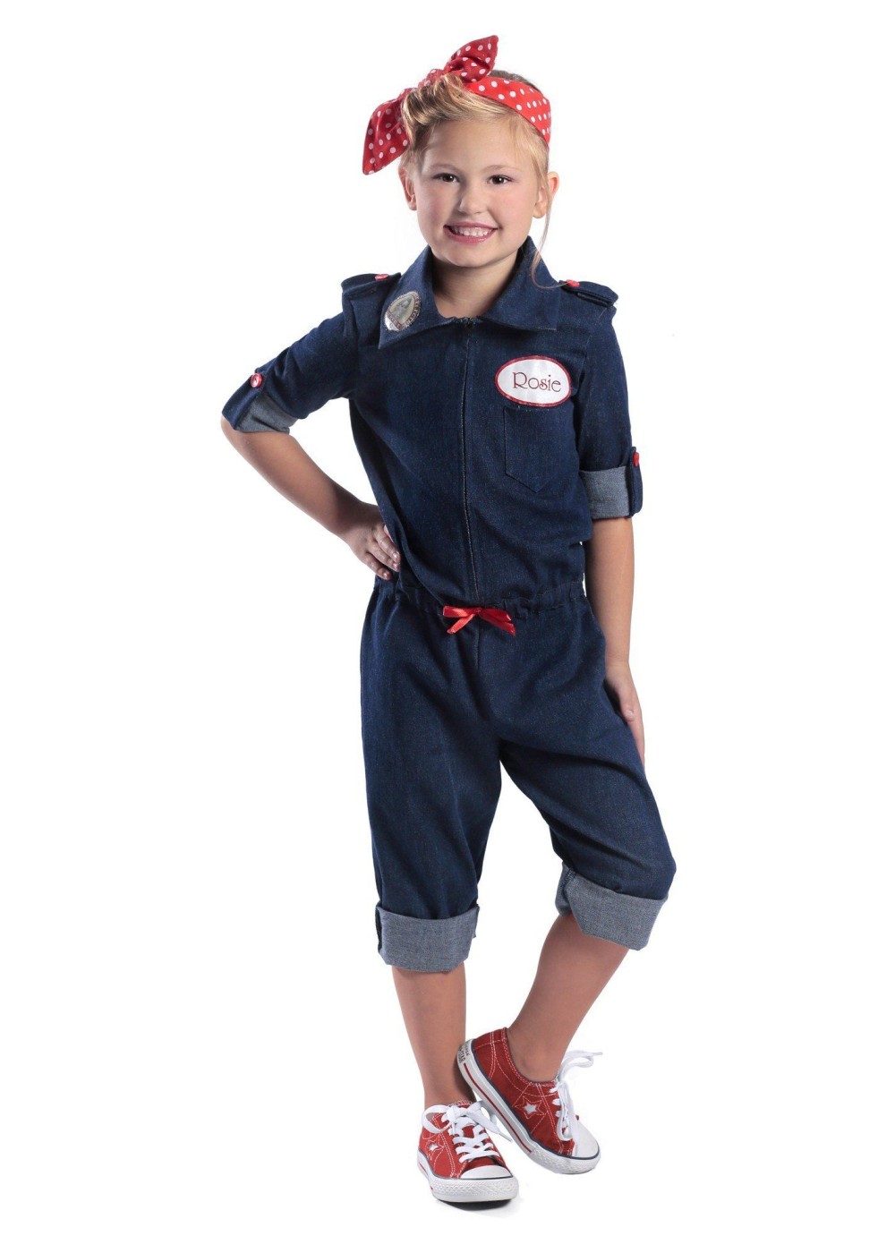 Girls Riveter Rosie Costume - Historical Costumes