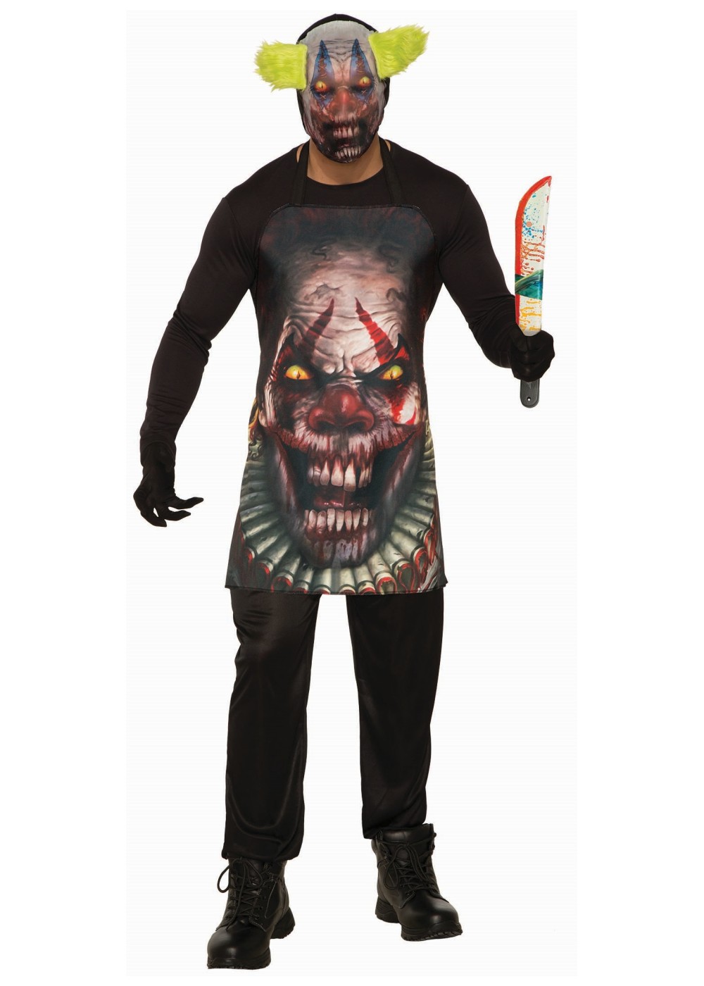 Horror Clown Apron And Mask