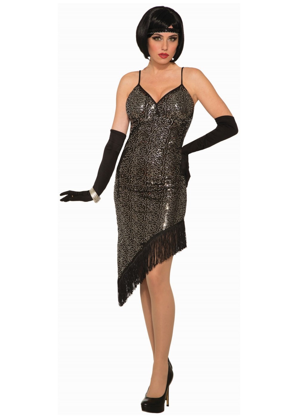 Womens Sequin Flapper Costume