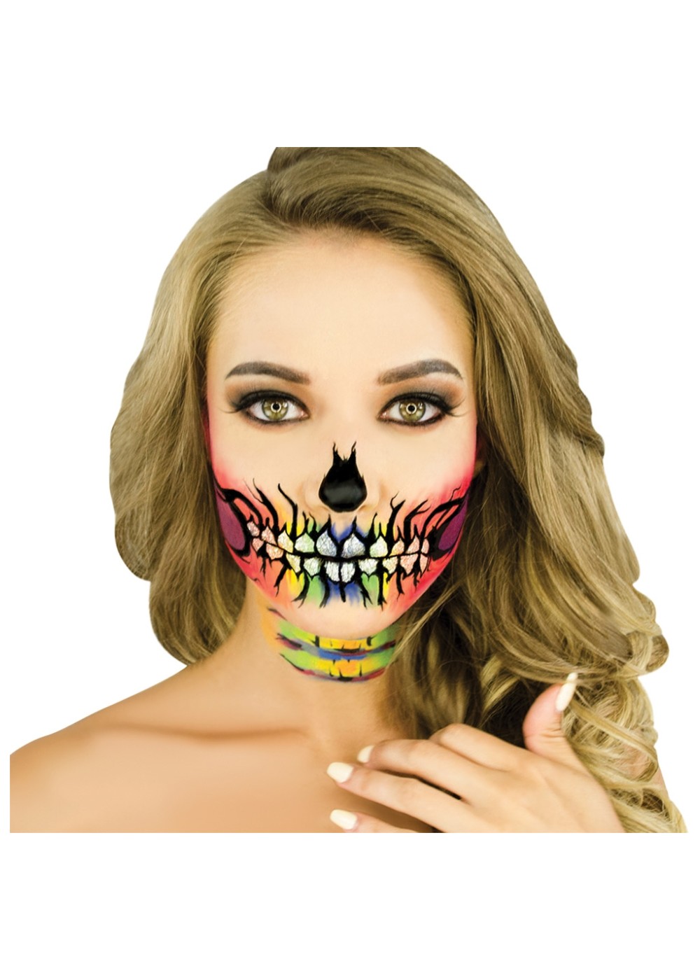 Rainbow Skeleton Makeup