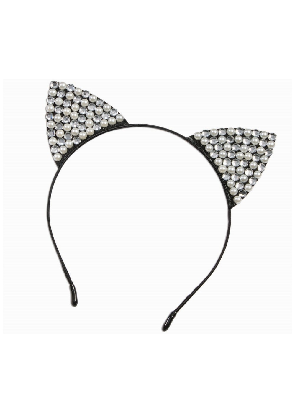 Rhinestone Pearl Cat Ear - Sexy Costumes
