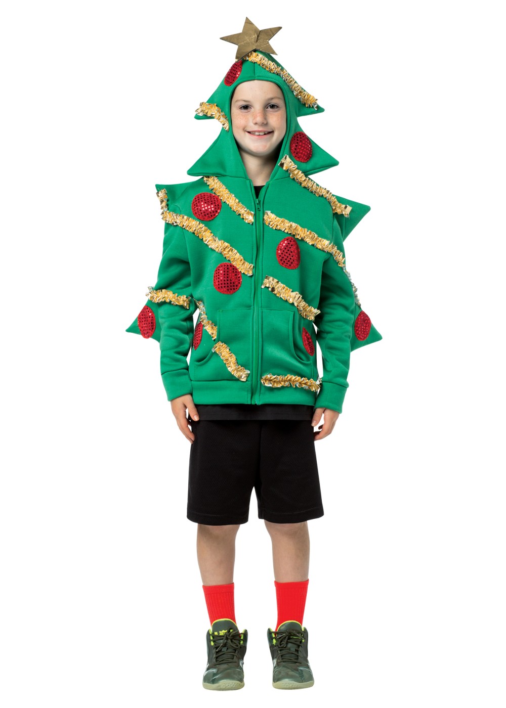 Teen Christmas Tree Hoodie - Holiday Costumes