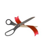 Grand Opening 3 Foot Ceremonial Giant Scissors for Ribbon  Cuttings-Traditional Ceremonial Scissors (Black)