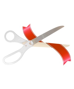 30 inch Grand Opening White Handle Scissors