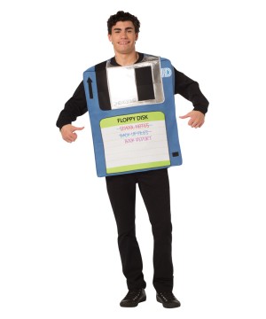 Unisex Floppy Disk Costume