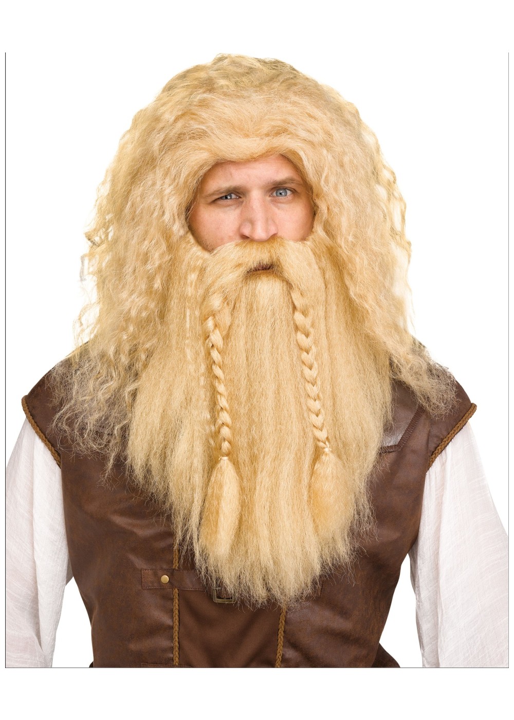 Blonde Viking Beard And Wig Set