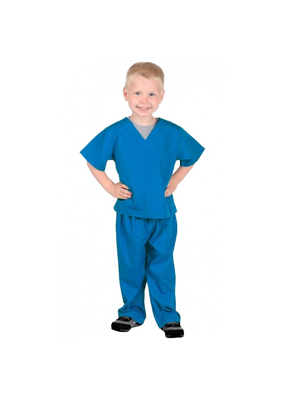 Kids Children's Blue Scrub Suit Costume