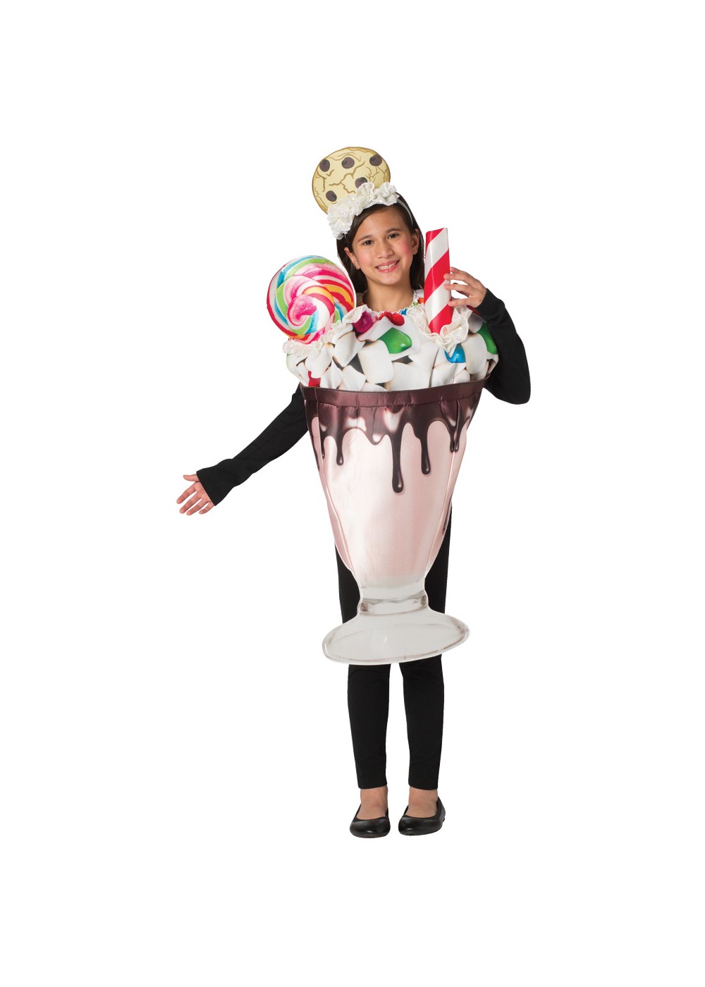 Kids Childrens Milkshake Costume