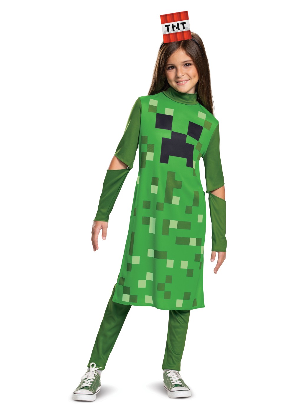 Kids Minecraft Creeper Girl Costume