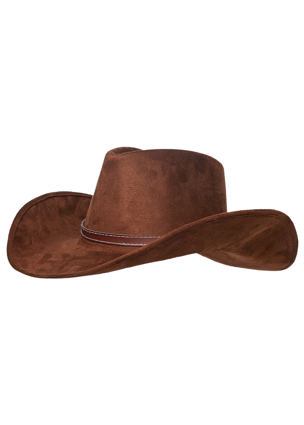 Faux Suede Brown Cowboy Hat