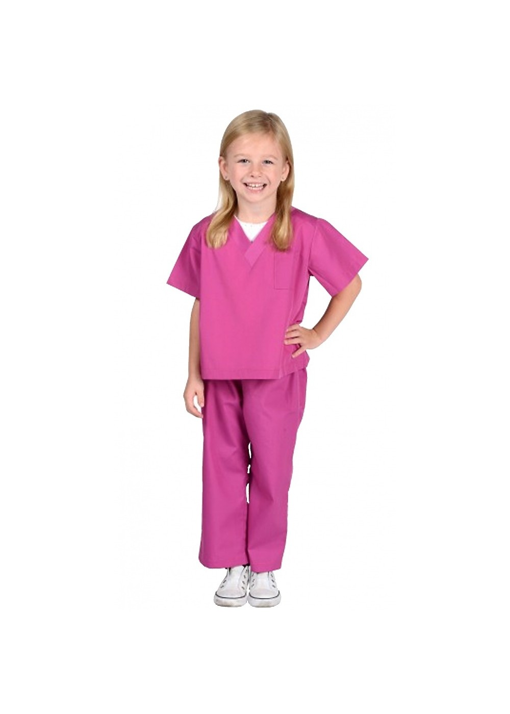 Kids Children's Pink Scrub Suit Costume