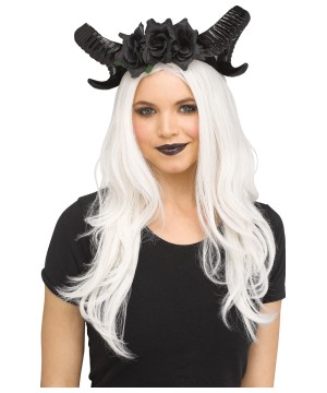 Horn and Flowers Headpiece Adult