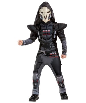 Boys Reaper Overwatch Muscle Costume