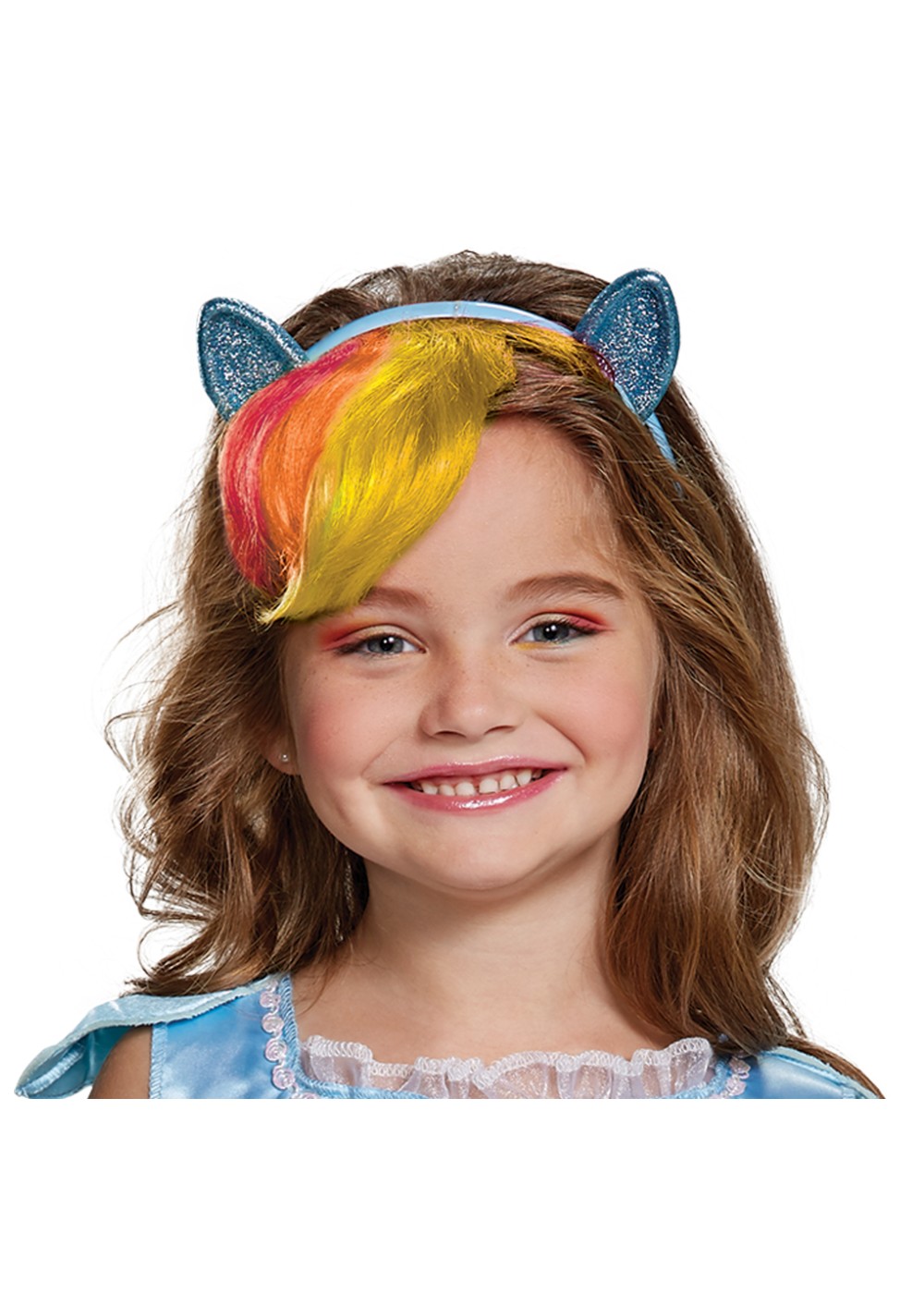 Kids Rainbow Dash Headpiece With Hair Child Little Pony