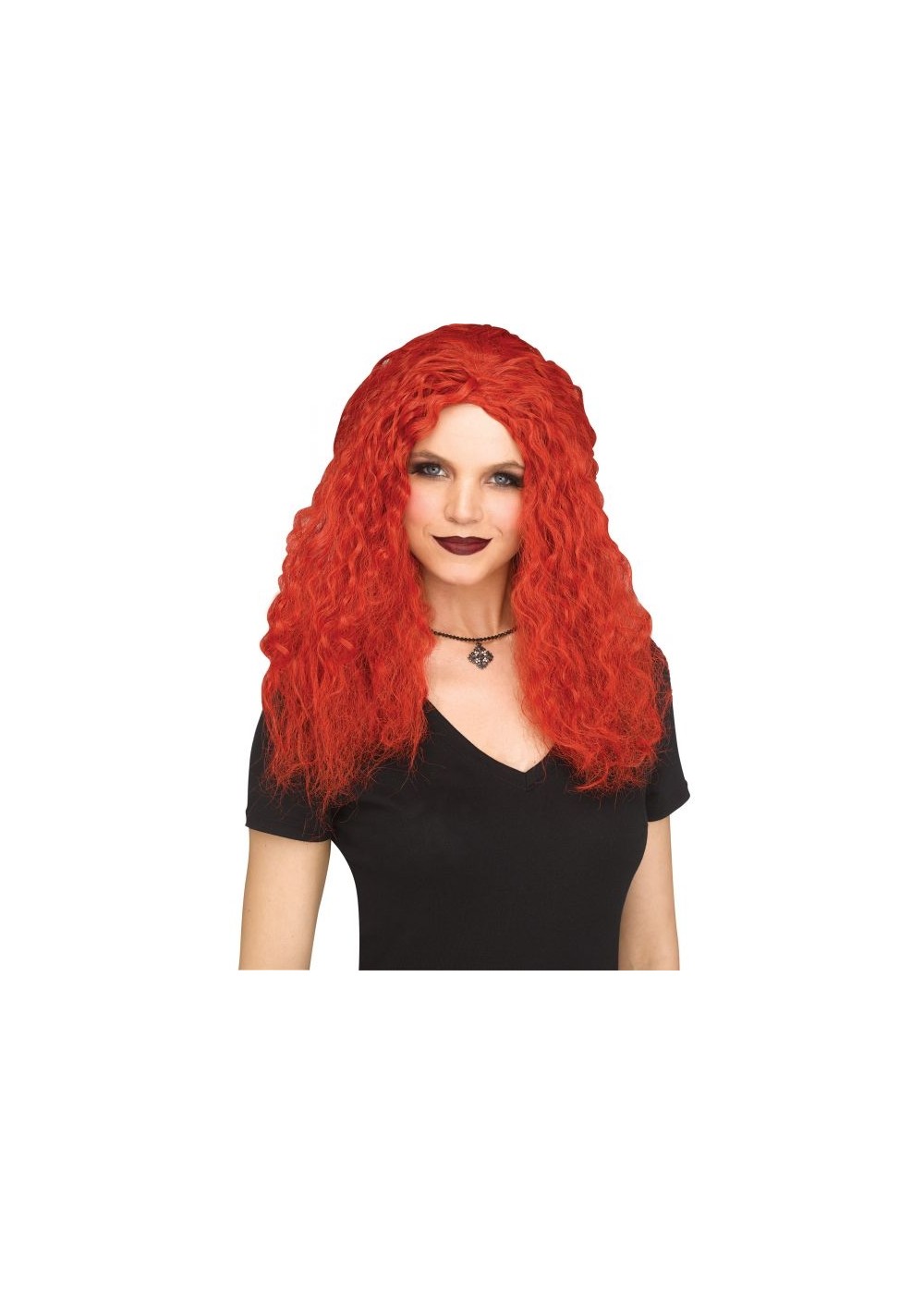 Red Crimped Sorceress Wig