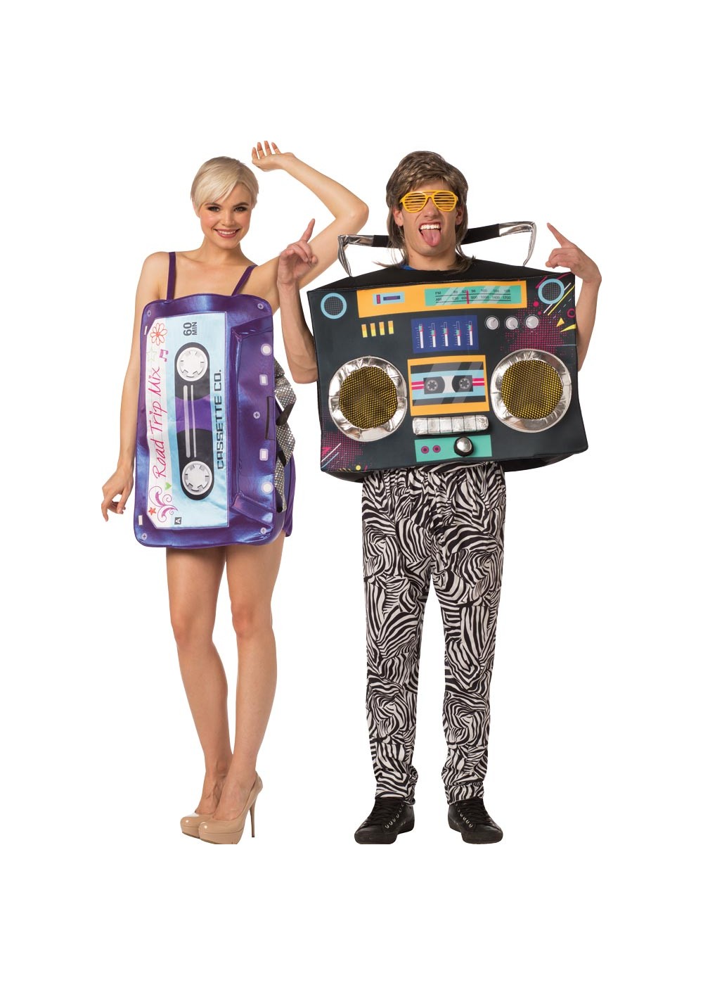 Tape Dress Boom Box Couple Costume