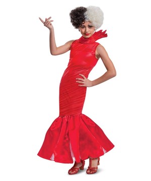 Cruella Live Action Red Dress Tween Costume