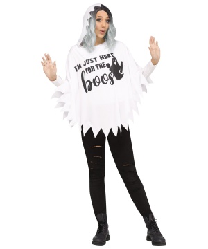 Womens Ghost Poncho Party Costume
