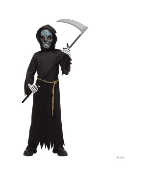 Kids' Electro Skull Reaper Light-up Mask Costume