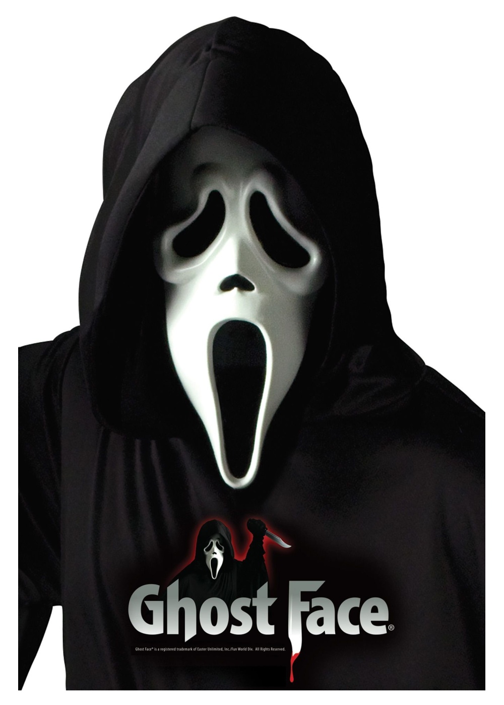 Ghost Face Mask W/ Shroud