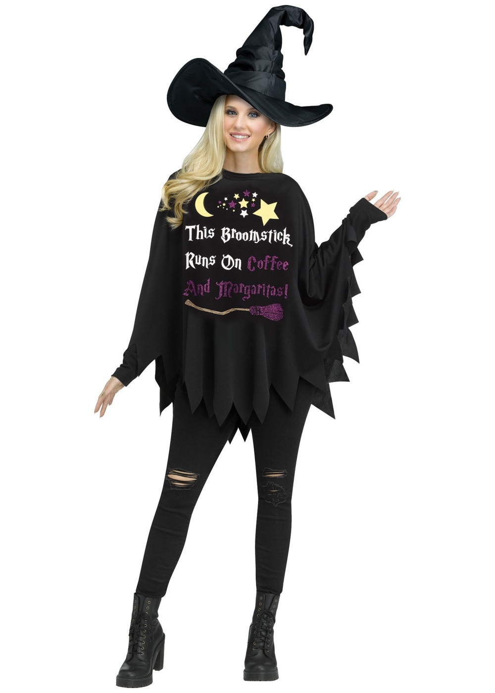 Womens Witch Poncho Party Costume